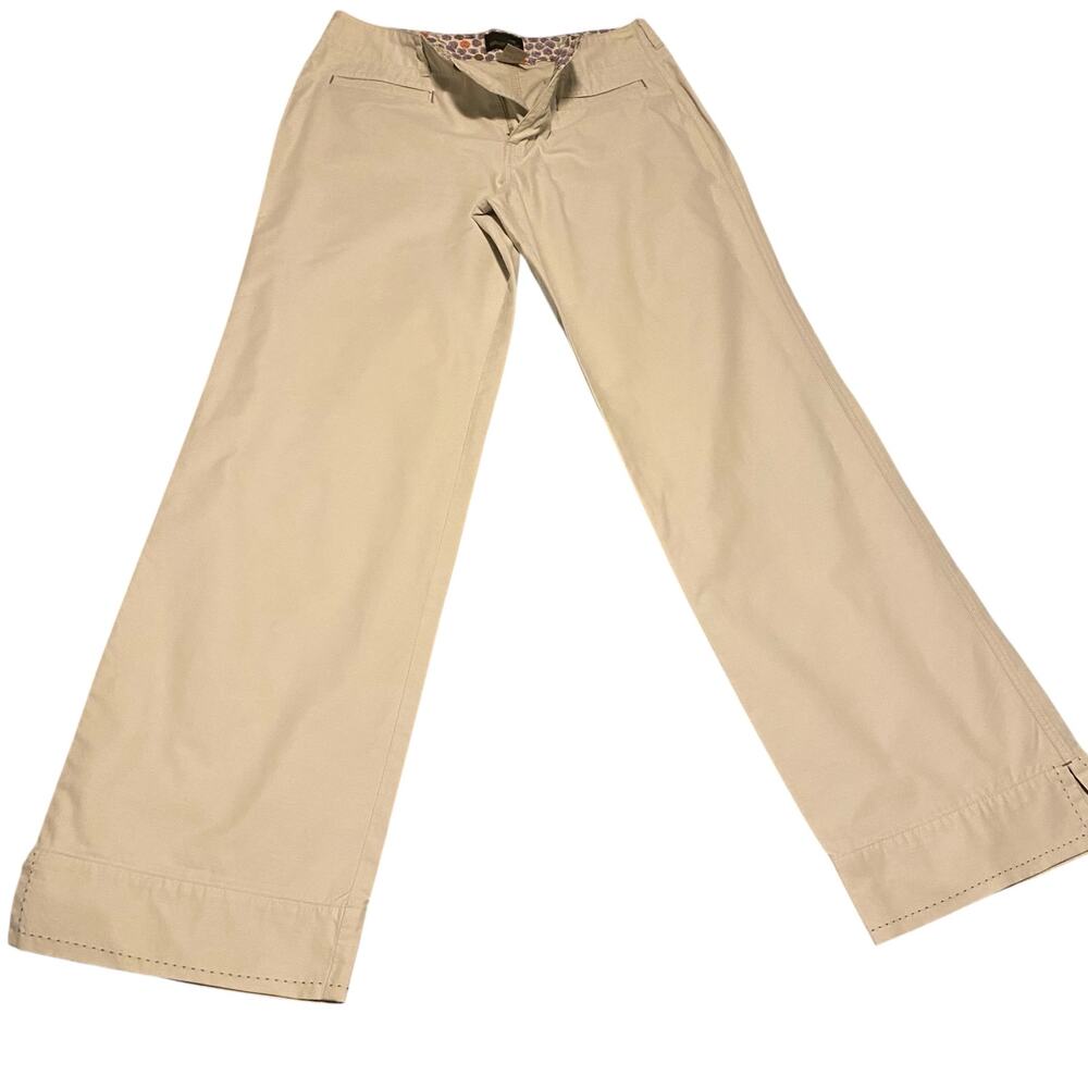 Women’s Y2K Horny Toad Sz 8 Beige Capri Pants Wide leg Outdoor Lightweight Khaki